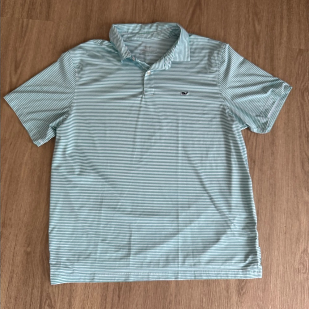 Vineyard Vines Performance Light Blue Striped Men's Shirt